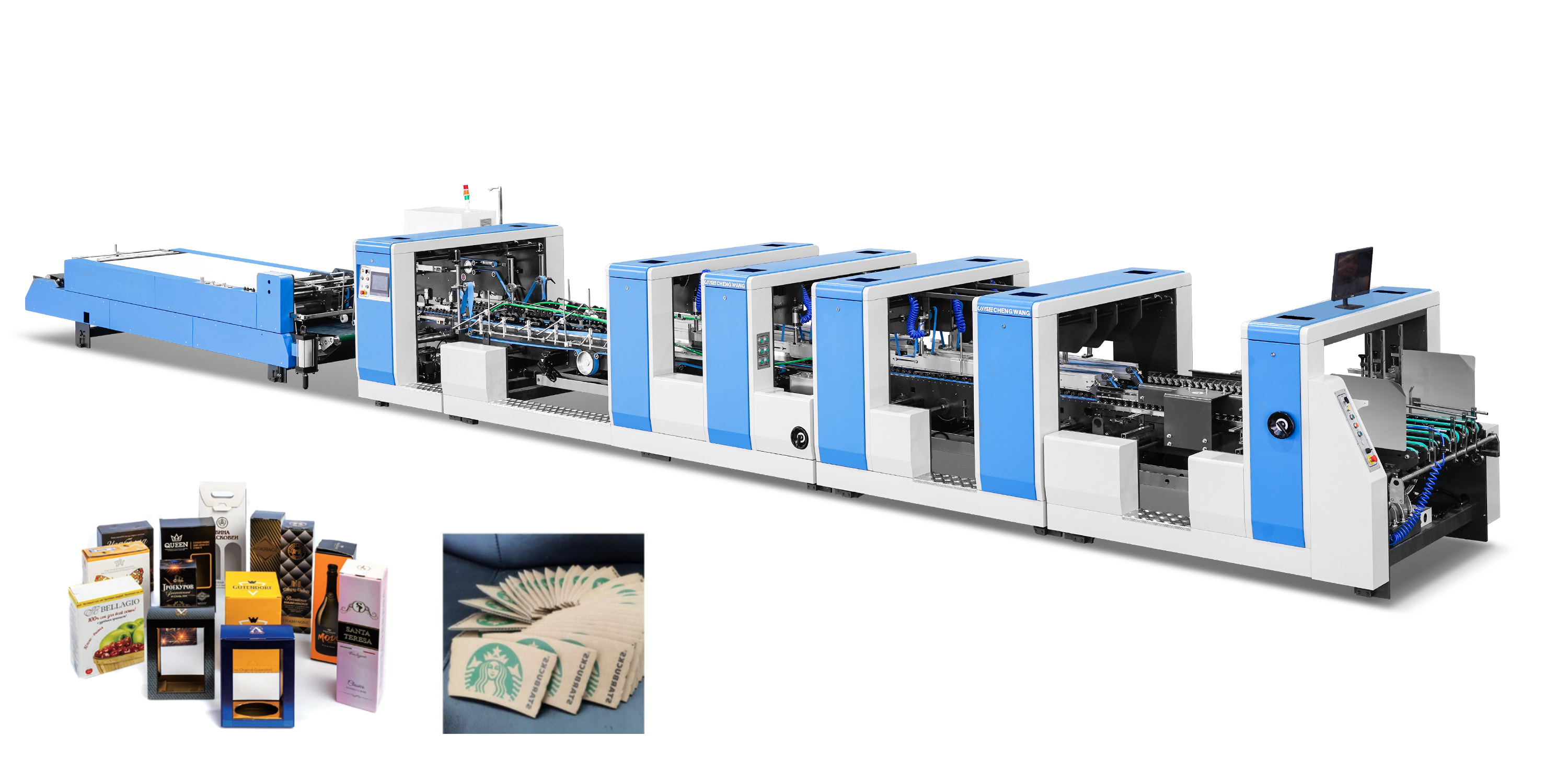 Vollständige Servo Lock-Unterordner-Gluer-Maschine