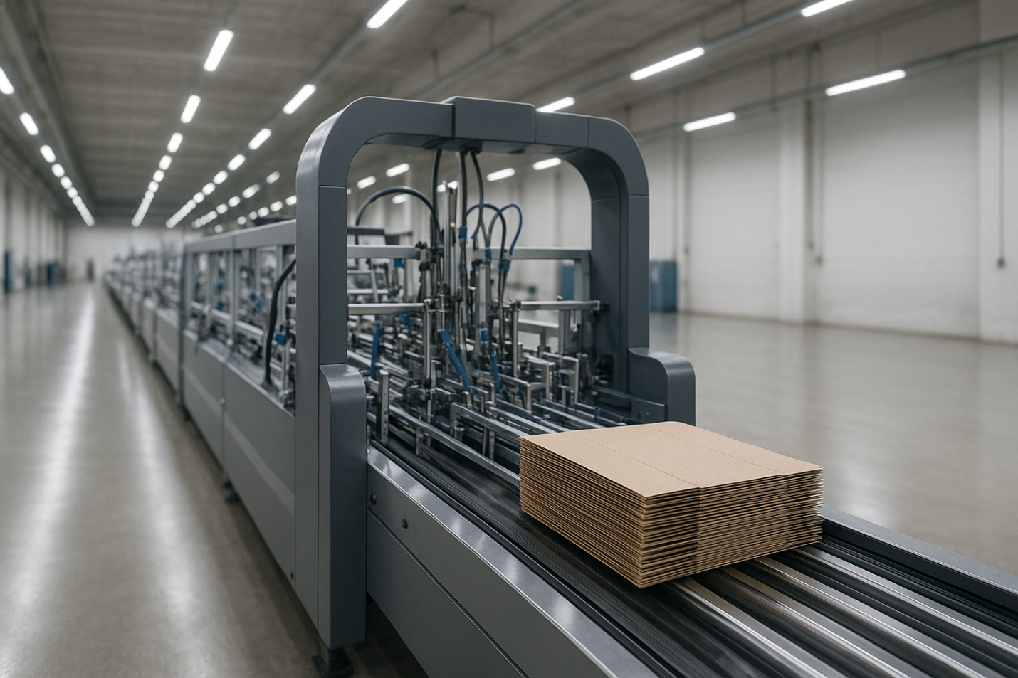 corrugated box folder gluer